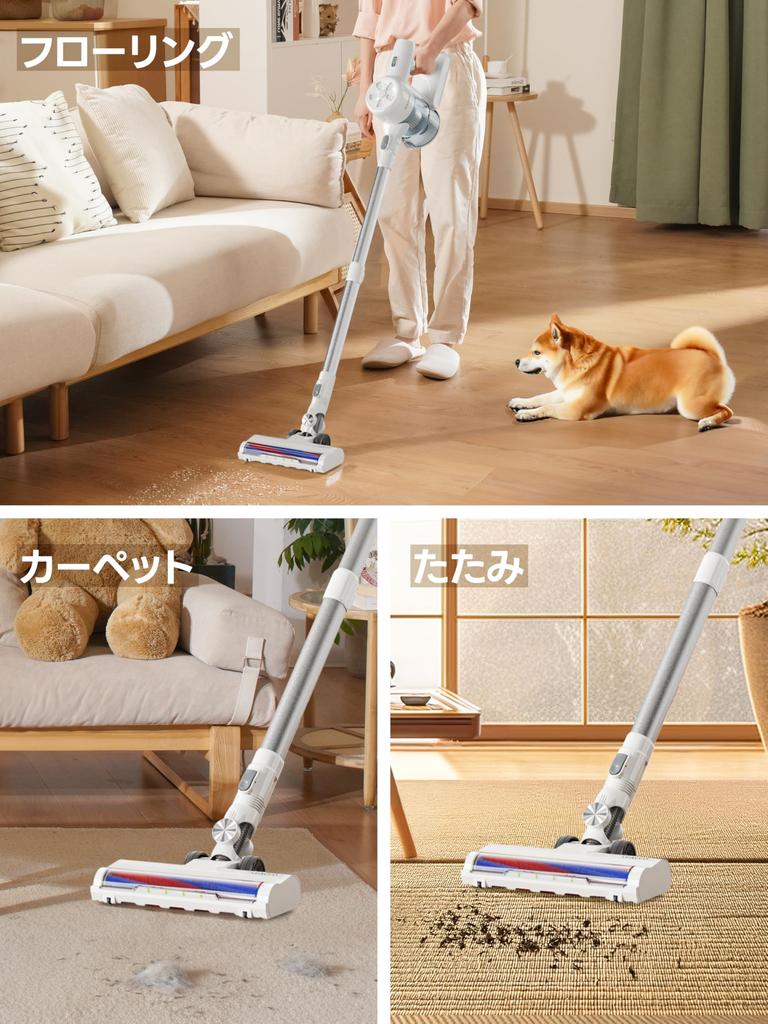 Беспроводной пылесос 38000 Па Беспроводной пылесос Leacco Cyclone 3-ступенчатая мощность всасывания 45 минут работы Легкий пылесос Stick 10 ступеней