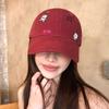 Korean Style Soft Top Baseball Hat With Bear And Letter Embroidery Design For Sunshade And Breathability