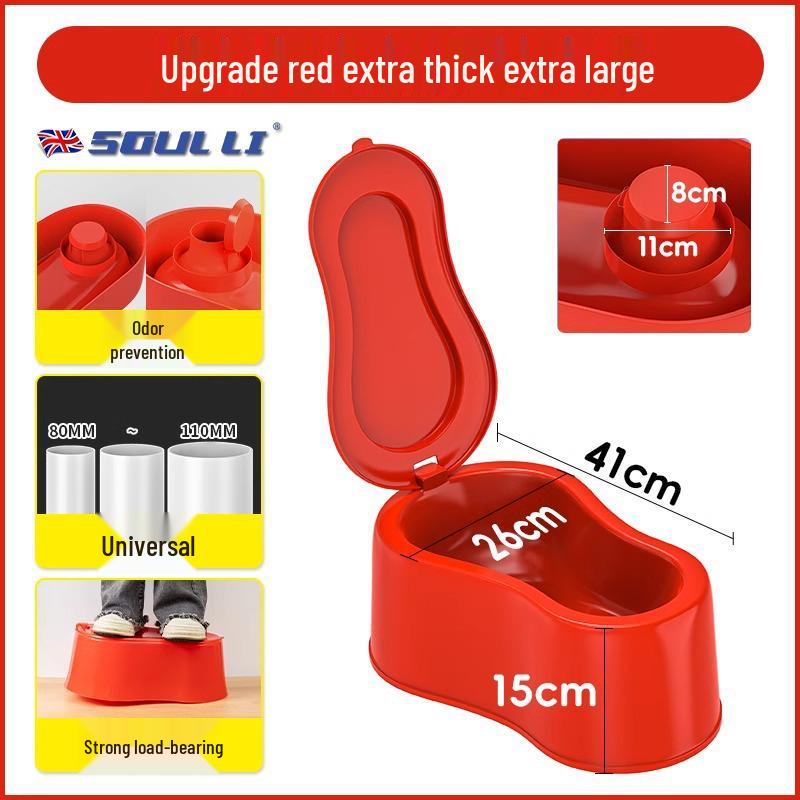 Переносной временный туалет для строительной площадки: Прочный пластиковый писсуар для приседаний