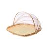 Bamboo Hand-Woven Tent Basket Dustproof Basket Picnic Mesh Net Cover  Outdoor