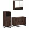 VidaXL Ensemble De Meubles De Salle De Bain 3 Pcs Chêne Marron, Armoire De Salle De Bain, Placard De Salle De Bain, Meuble 3300984
