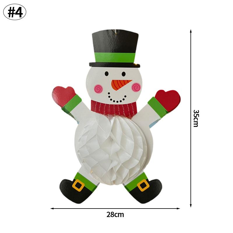 Christmas Tree Decoration 3D Honeycomb Paper Christmas Tree Hanging Pendent New Year Xmas Party Atmosphere Shop Decor Prop