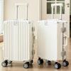 Yongsheng Multi-Function Aluminum Suitcase Set: 24-inch Password Trolley, 20-inch Boarding Case, Universal Wheels, Anti-Fall Design.