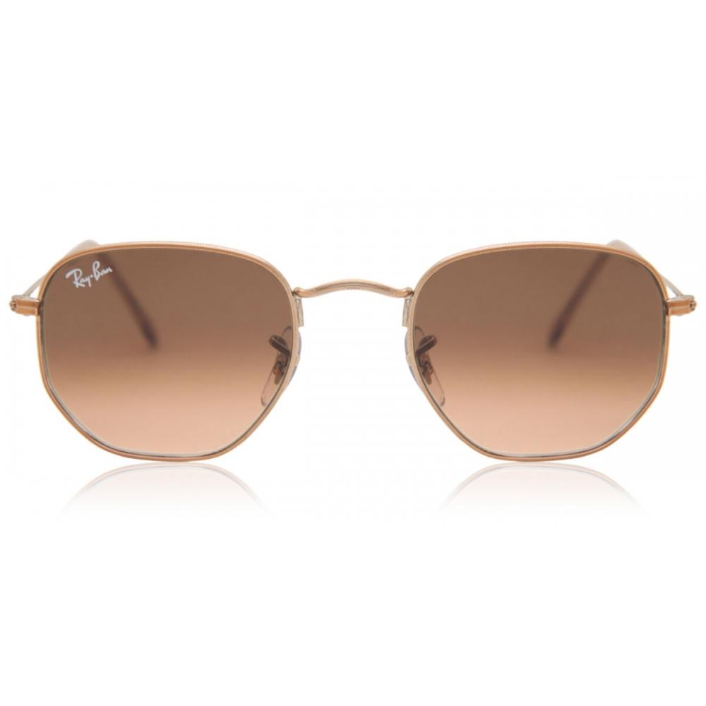 Солнцезащитные очки Ray Ban Rb3548n Шестиугольные Металлические Плоские Линзы 9069a5 Унисекс
