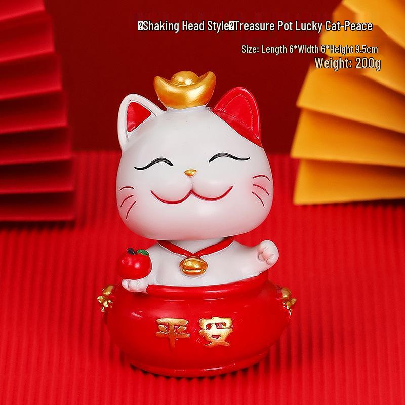 Счастливый кот смола держатель для мобильного телефона - Милое украшение для офисного стола, подарок