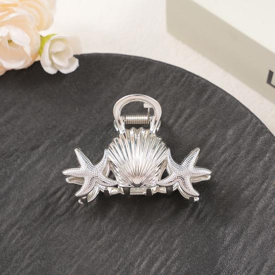 Заколка для волос Океанический дизайн Зажим для волос на затылок с ракушками Морская звезда Раковина узор Многоцелевой