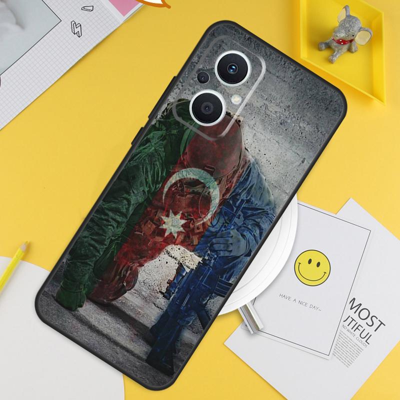 Флаг Азербайджана Для OPPO Reno 8T 11F 12F 13F 14F 7 8 Lite 10 11 12 13 14 Pro OPPO Find X9 X8 X5 X6 Pro Чехол