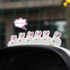 Украшение из смолы, милое мини-светящееся в темноте украшение автомобиля, украшение в виде кролика на приборной панели для автомобиля