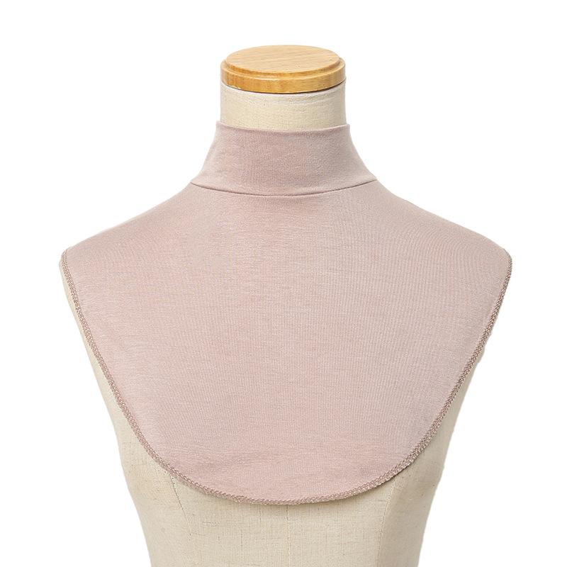 Мусульманский хиджаб, шейный платок, поддельный воротник, водолазка для женщин, поддельный воротник рубашки, хлопковый трикотаж, простая модальная водолазка