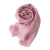 Made In India All Over the Stole, 100% Linen, Large, Spring/summer, Shawl, Hemp, Scarf, Unisex, Plain, [.a World] (pink)