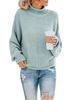 Autumn Winter Women's Hot Style High Neck Batwing Sleeve Knit Sweater