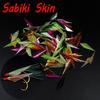 Bimoo 280pcs/bag Pre Cut Flash Sabiki Fish Skin Plastic Sabiki Wings Shinning Color Mixed for Bait Rig Making