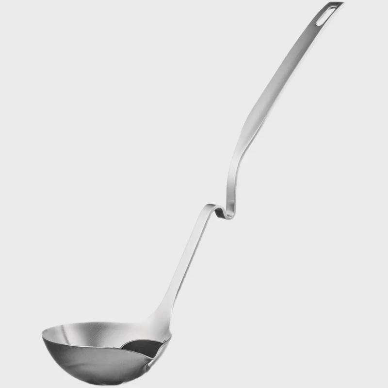 Японская ложка для супа из нержавеющей стали 304 с длинной ручкой — креативный дизайн для каши/горячего горшка в домашнем хозяйстве