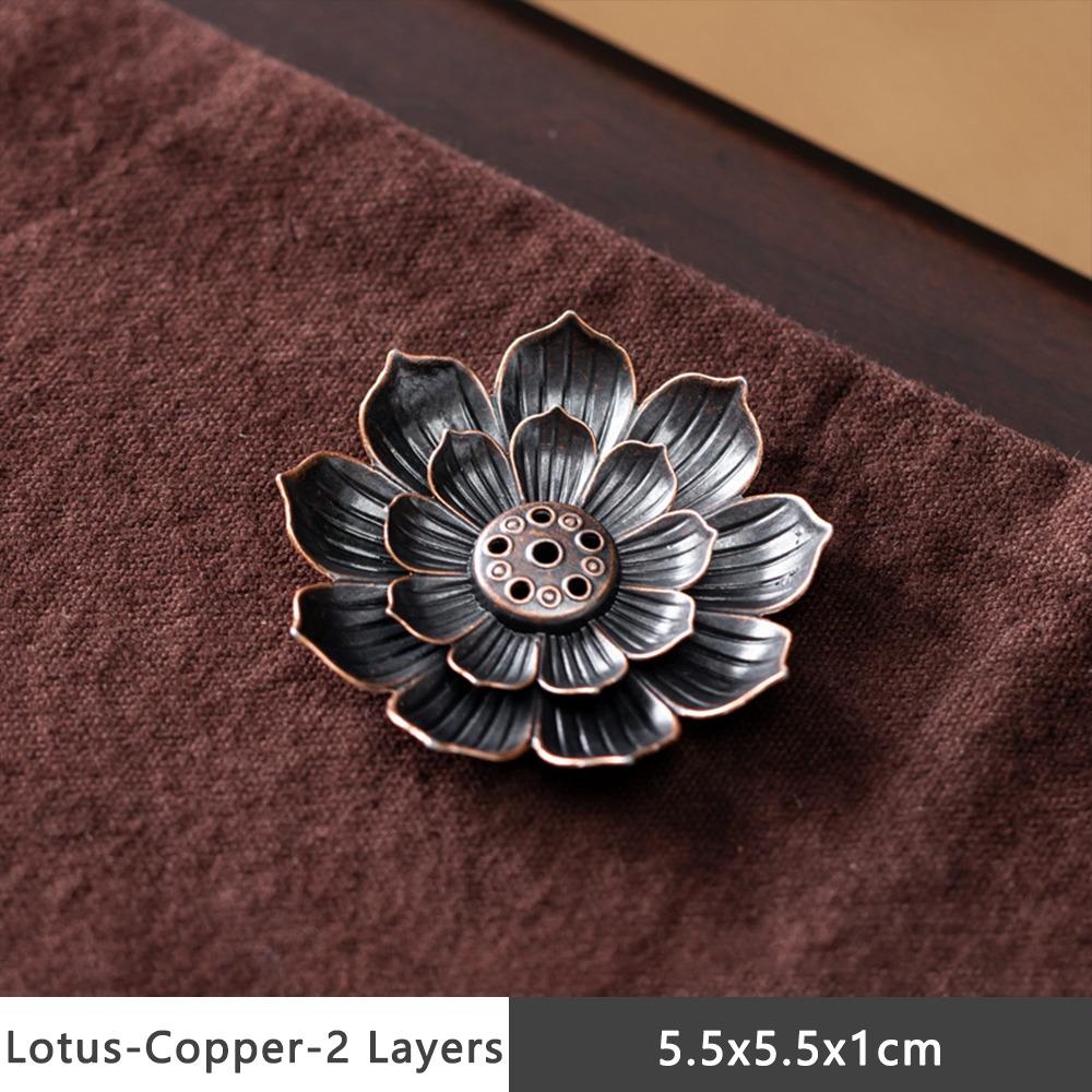 Multi-Hole Lotus Censer Alloy Incense Stick Holder Simple Incense Tray  Temples Home Office