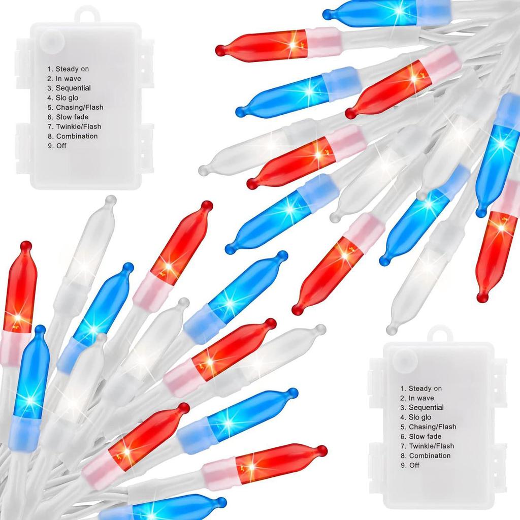 Многоцветная водонепроницаемая гирлянда Lala Bubble - Рождественская звездная штора с батарейным блоком