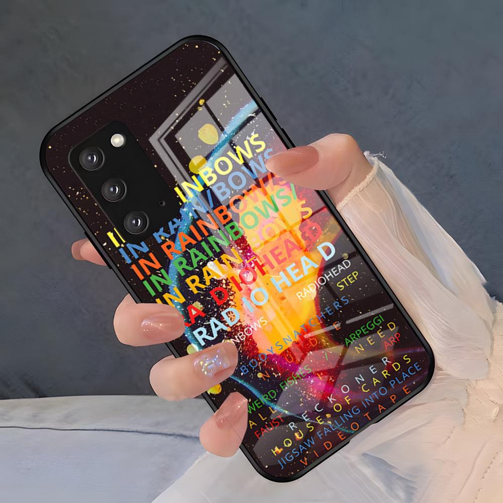 Чехол для телефона группы R-Radiohead для Samsung S26 S25 Plus S20 S20 Plus S22 Ultra S23 FE S21 Plus S21 Ultra Стеклянная крышка