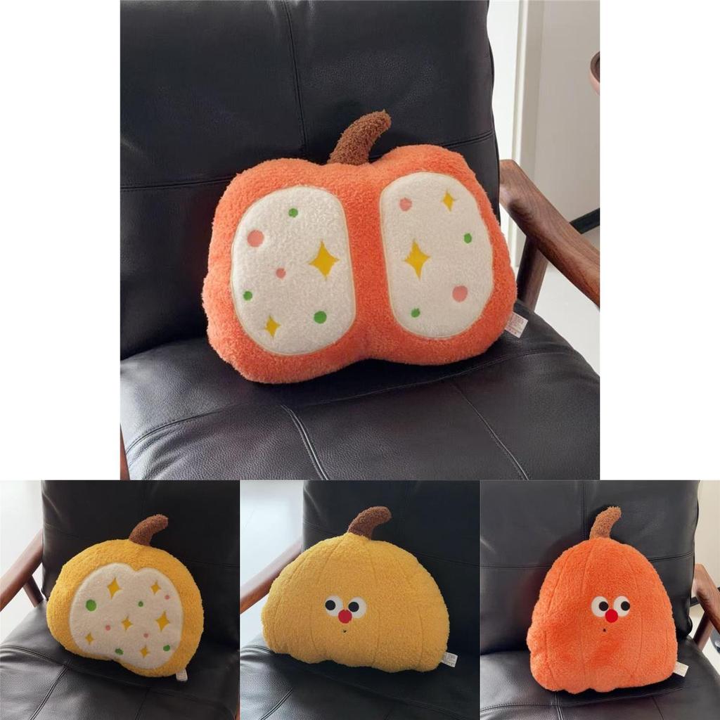 Soft Pumpkin Cartoon Plush For Sofa Bed Office Car Lumbar Cushion And Rest