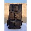 Large New Unisex Black Backpack Real Goat Leather Travel Rucksack Laptop Bag