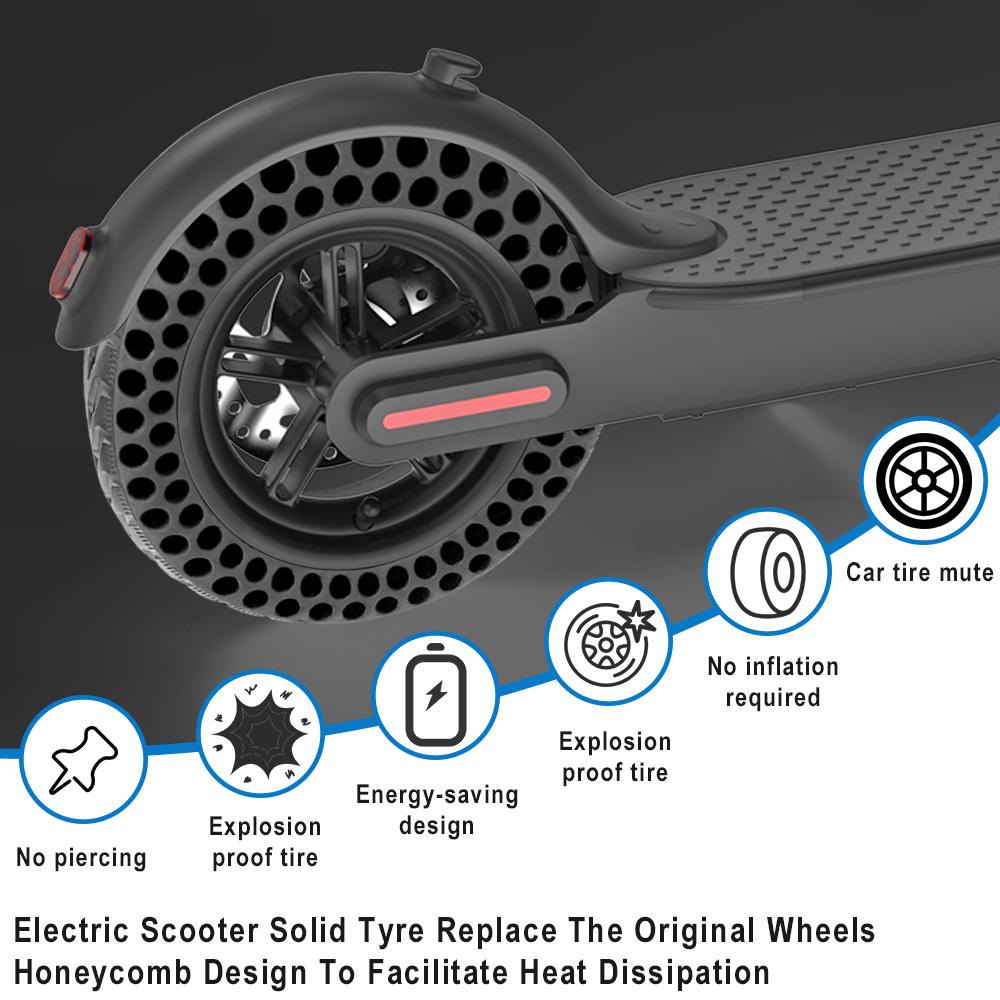 Updated 10inch Solid Tire Anti-Explosion Tire for Xiaomi M365 1S Pro Electric Scooter Shock Absorber Damping Honeycomb Tyre