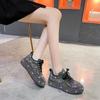 SyfIyno New Lolita Platform Shoes Woman Autumn Silver Black Rhinestones Thick-soled Shining Crystal Sneakers Trend Casual Shoes