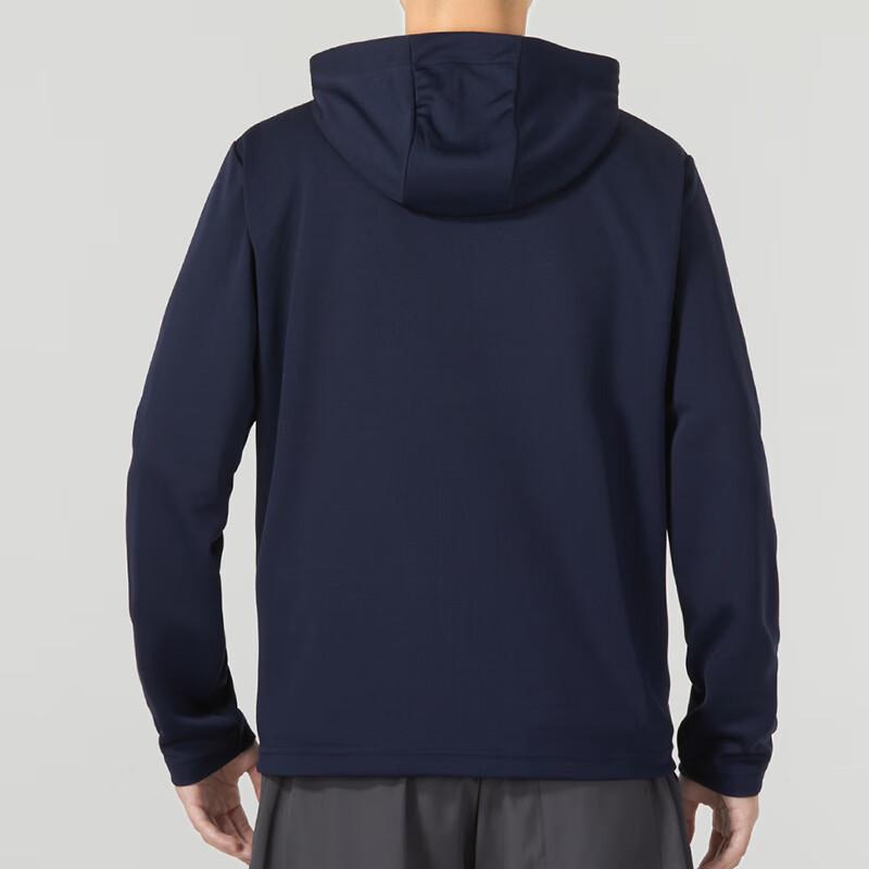 Under Armour Solid Color Zip Hooded Jacket And Long Pants Casual Sports Set Men Sets Ink-Blue Black 23600303-409+21500737-001