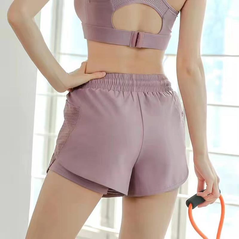 Женские двухслойные быстросохнущие спортивные шорты, свободного кроя, для активного отдыха на природе, бега, фитнеса, тренировок, спорта Ст