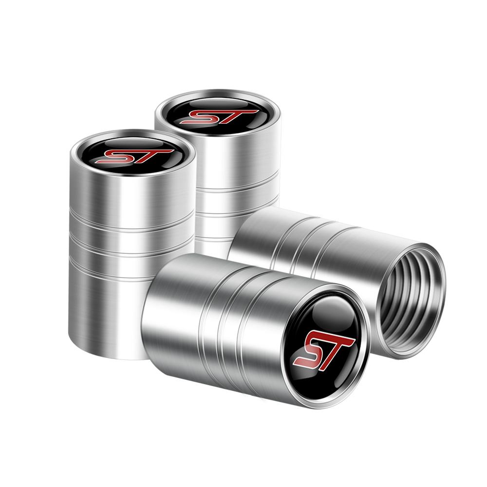 snpwz4 4PCS Metal Car Wheel Tire Valve Cover Stem Caps Accessories Auto Styling For Ford Focus Mk3 Mondeo Mk4 Fusion Ranger Mustang ST