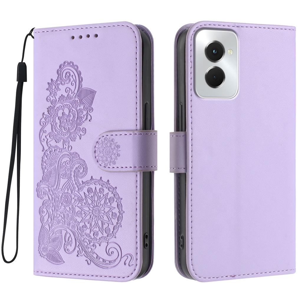 For Motorola Moto G Power (2024) Phone Cases Mandala Flower Leather Wallet Mobile Cover with Strap