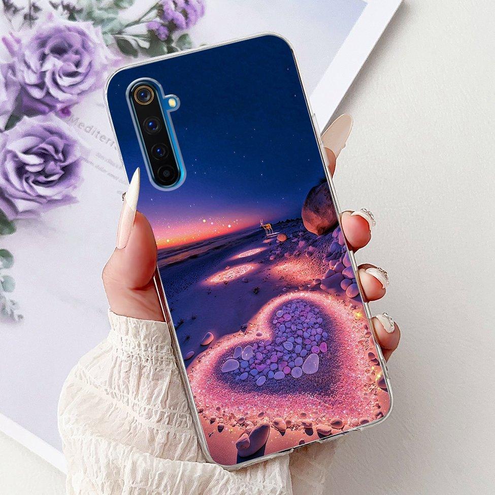 6.6" For Realme 6Pro RMX2061 RMX2063 Back Cover For Realme 6 Pro Case Clear Luxury Fashion Cute Cat Cool Funny Soft TPU Bumper