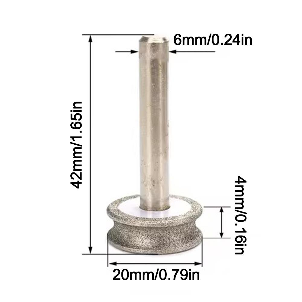 Glass Round Burr Drill Bits Concave Diamond Grinding Wheel Abrasive Grinding Wheel