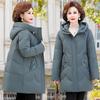 Mom's Down Jacket Women's Mid-length Winter New Style Middle-aged and Elderly Women's Winter Thickened Jacket