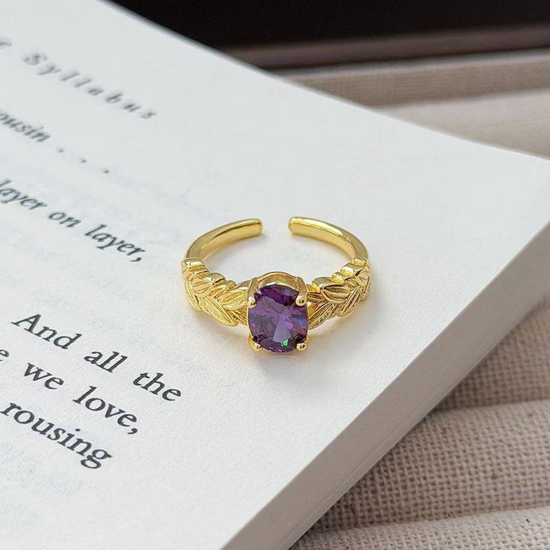 Средневековое французское ретро кольцо с открытой шинкой и полным бриллиантом, модное, с высоким чувством стиля и темпераментом, нишевый дизайн, изысканные бриллиантовые аксессуары для женщин