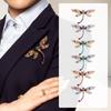 Женское пальто полихроматическая брошь-стрекоза, новая шестицветная брошь со стразами, булавка для женщин, ювелирные изделия, подарки PD1080