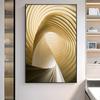 Modern Spatial Extension Canvas Painting Abstract Building Space Posters Wall Art for Aisle Corridor Wall Decoration Unframed