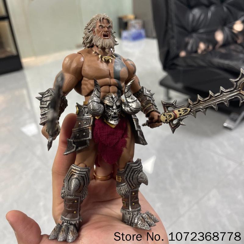 Nightmare Studio D20 1/12 Full Set Scale Classic Game Characters Barbarian Male Warrior 6inch Action Figures Toy