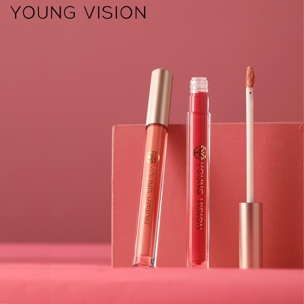 YOUNG VISION Подарочный набор из 6 жидких помад Matte Mist Top Блеск для губ в антипригарном стаканчике