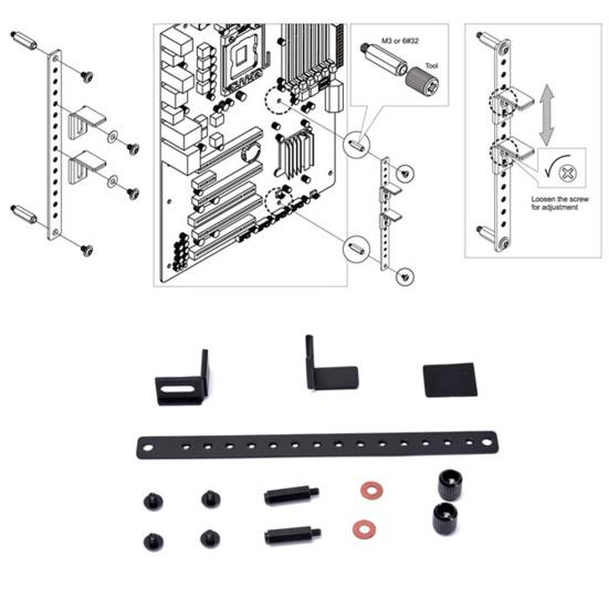 GB-001 Кронштейн для видеокарты с регулируемым рассеиванием тепла, металлический, скрытая поддержка видеокарты GPU