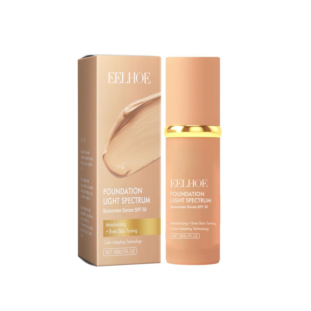 EELHOE Temperature Changing Liquid Foundation Waterproof Smooth Texture Natural Look Daily Commute Date Makeup 30ml