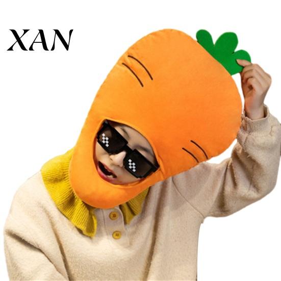Photo Booth Prop Hood Bright Colorful Fruit Food Shape Soft Plush Headgear Internet Celebrity Costume Face Opening Feature Party Vegetable Accessory