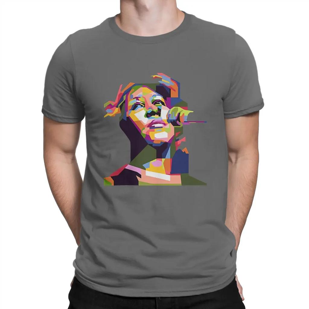 Music Fan Unique TShirt A-Aretha Franklin Singer Casual T Shirt Summer T-shirt For Men Women