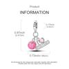 Genuine Copper Decorative Charms Bead Elements Love Mom Music Jesus Heart Pendants Suitable For Women Girls Authentic Bracelet Style Gifts