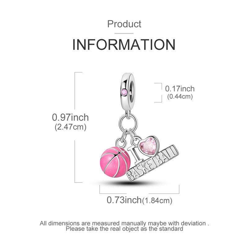 Genuine Copper Decorative Charms Bead Elements Love Mom Music Jesus Heart Pendants Suitable For Women Girls Authentic Bracelet Style Gifts