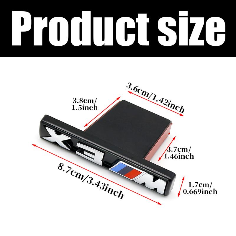 Gloss Black White 3D ABS Logo X2 Performance Badge For BMW M Power X5 X6 Front Grille Emblem X3 X4 Auto Car Exterior Accessories WT5
