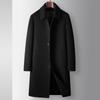 Men's Woolen Coat Autumn and Winter Long Executive Lapel Middle-aged Business Removal Rabbit Hair Liner Wool Trench Coat