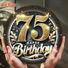 Серебряная тематика 75-летний юбилей 2D Металлическое настенное искусство для декора дома Подарок