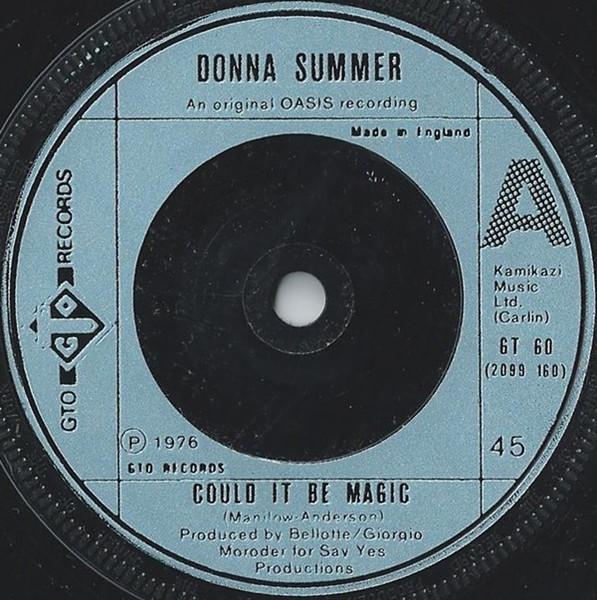 7-дюймовая пластинка DONNA SUMMER - Could It Be Magic GT60 GTO 1976 UK Soul/Funk Б/у