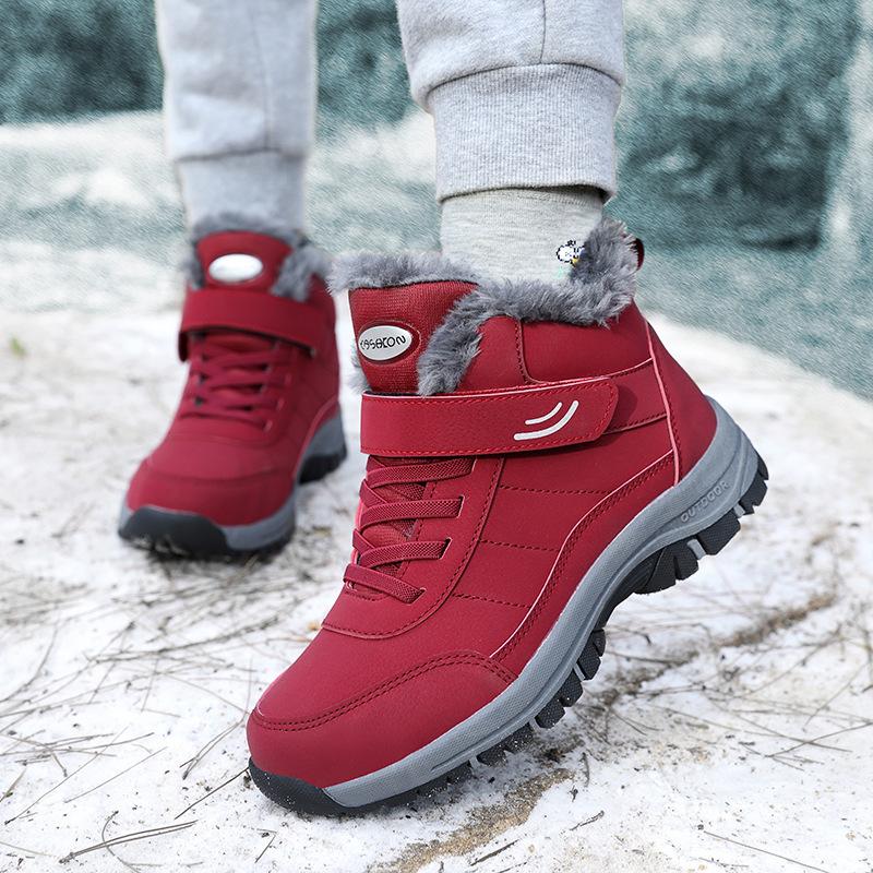 New Elderly Shoes Men's Autumn and Winter High-top Velvet Thickened Cotton Shoes Sports Slippery Walking Shoes Mother Snow Boots Couple