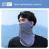 Sun Protection Mask for Men and Women, Summer Full-Face Cover, Ear-Hanging Veil, Ice Silk Versatile Headscarf, Cycling and Driving Neck Protector