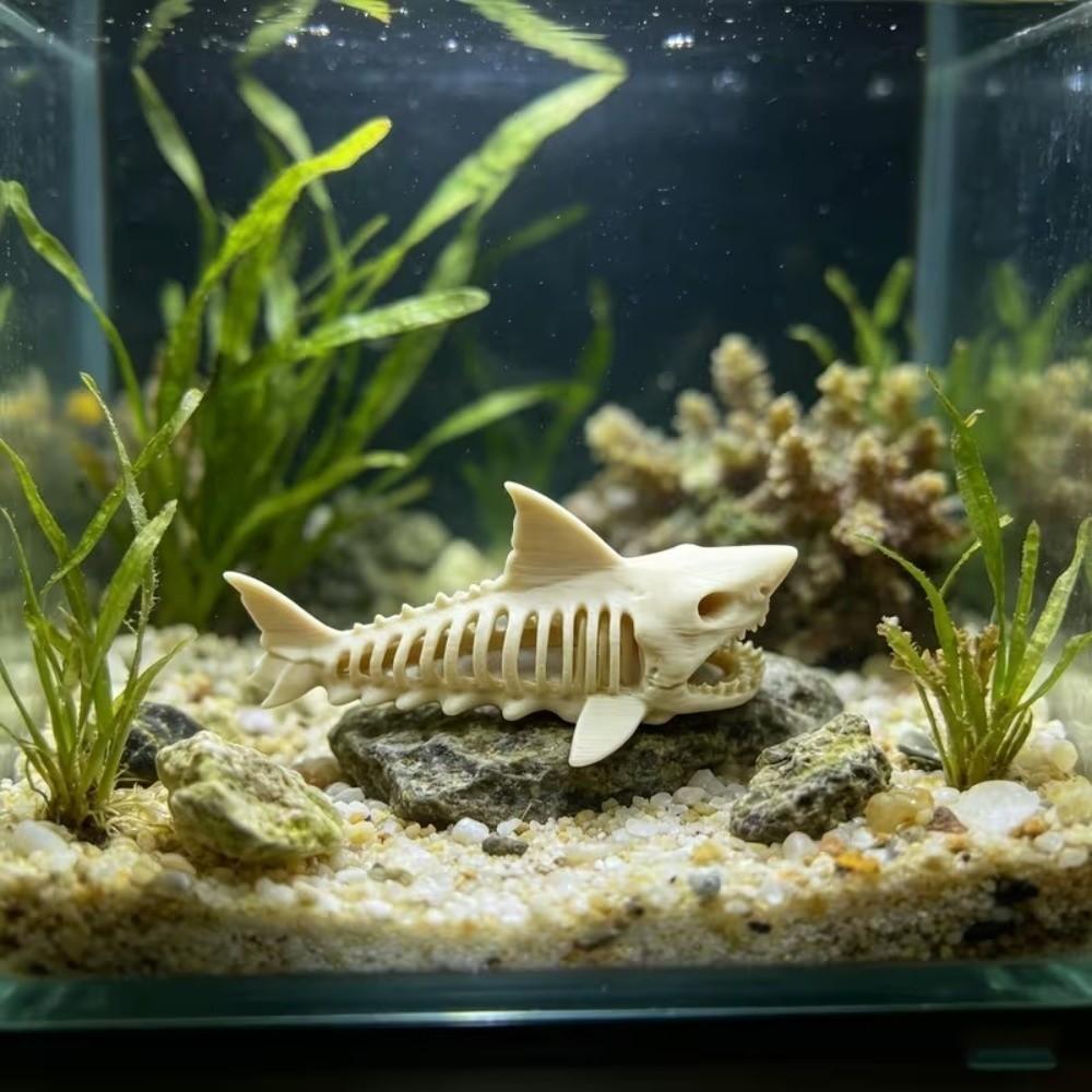 Skull Replica Shark Skeleton Hideaway House Unpainted Aquarium Underground Cave Cosplay Props