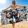 1Pc Warrior Cat'S Tale Beach Towel Quick Dry Multiuse For Beach Pool Gym Yoga Home Travel Christmas Halloween Xmas Gift S1730